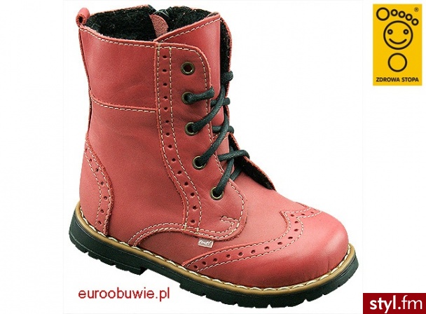 EMEL Obuwie Dziecięce zimowe Kozaki EM-1858-G - Ciemny róż - Kozaki Buty Moda