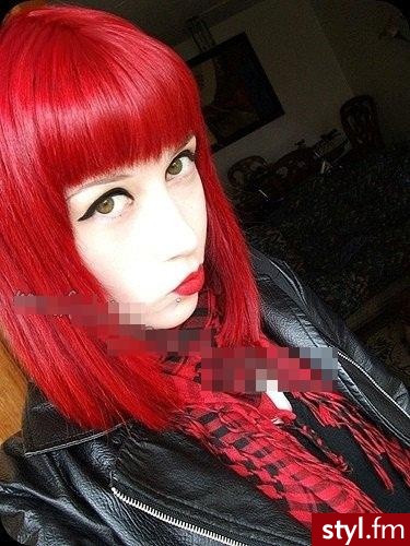 Kolorowe Rozpuszczone Proste z grzywką Na co dzień Średnie Fryzury