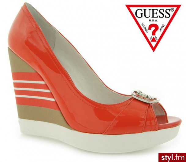 Guess GARNET ACTIVE LADY PATENT ORANG - Koturny Buty Moda