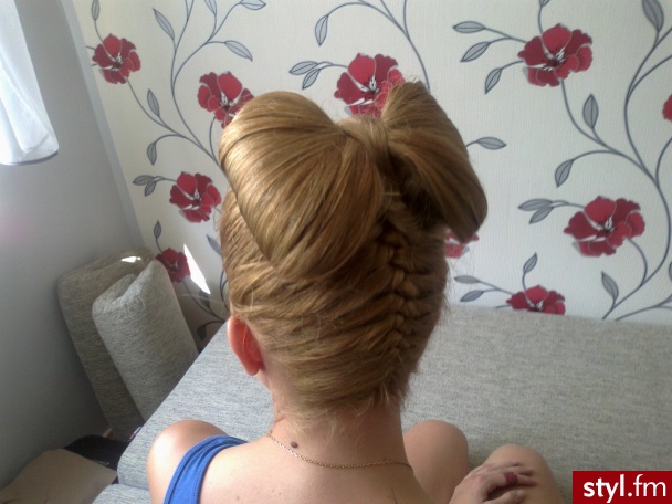 Blond Warkocze Proste Ślubne Długie Fryzury