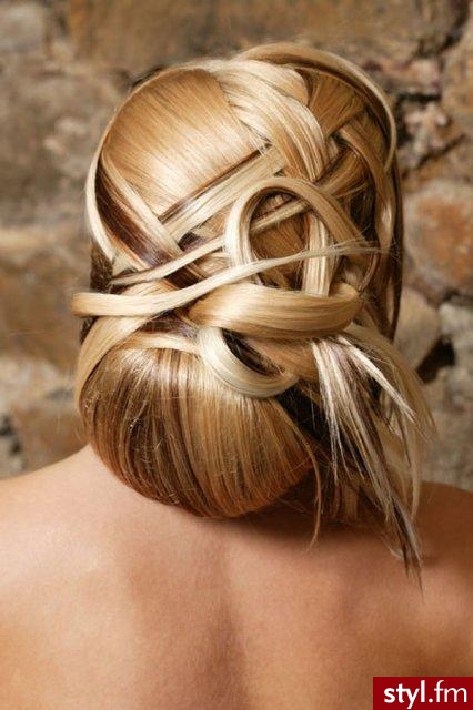Blond Kok Proste Ślubne Długie Fryzury