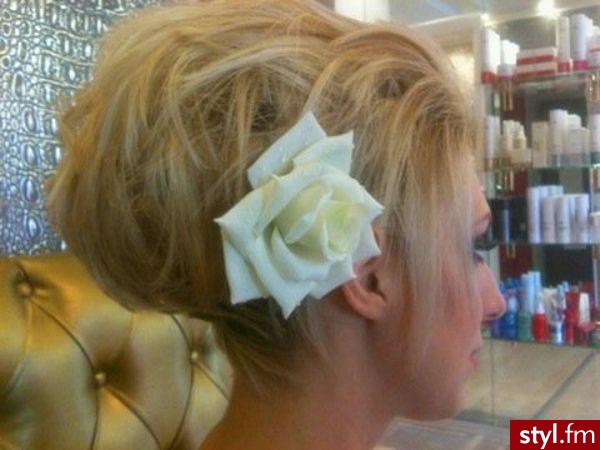 Blond Rozpuszczone Proste Wieczorowe Krótkie Fryzury