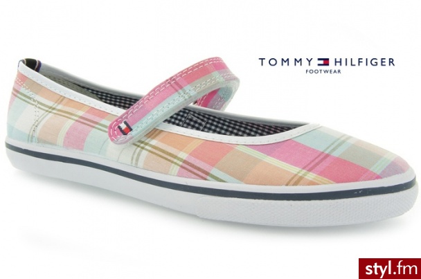 Tommy Hilfiger BALERINKI SAMMY 2A SWIM CHECK - Balerinki Buty Moda