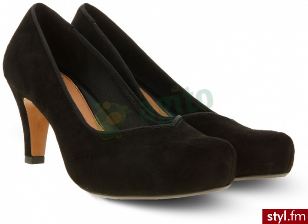 CLARKS Szpilki chorus voice zamszowe czarne 979676 - Szpilki Buty Moda