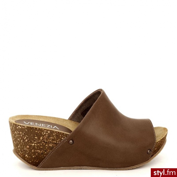 Venezia  Klapki Na Koturnie 340 B Tau W13 - Klapki Buty Moda