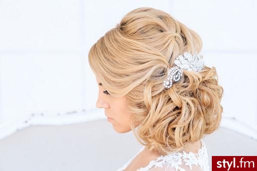 Blond Upięcie Kręcone Ślubne Długie Fryzury