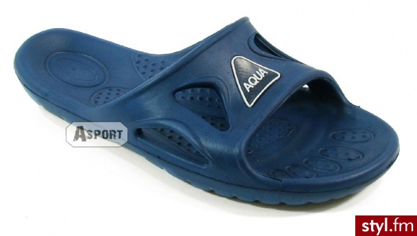 Klapki basenowe VENTO granatowe Aqua-Speed Odcienie niebieskiego - Klapki Buty Moda