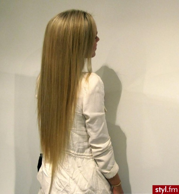 Blond Rozpuszczone Proste Na co dzień Długie Fryzury
