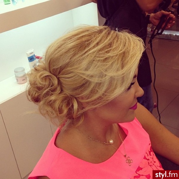Blond Upięcie Proste Wieczorowe Długie Fryzury