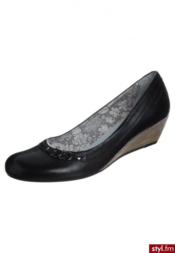 Vagabond Poppy Czółenka Na Koturnie Czarny (3512-001) BOTKI CZARNY - Botki Buty Moda