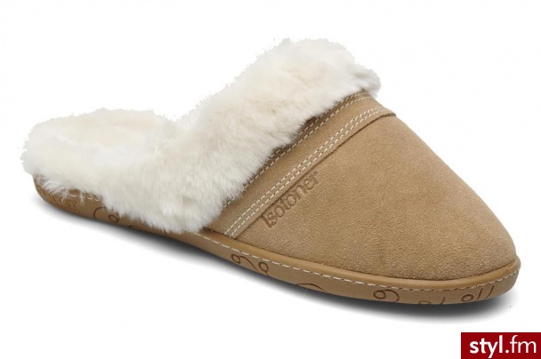 Isotoner Kapcie Mule Ergonomique Cuir Velours Beżowy - Pozostałe Buty Moda