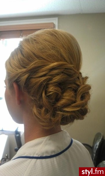 Blond Upięcie Kręcone Ślubne Długie Fryzury