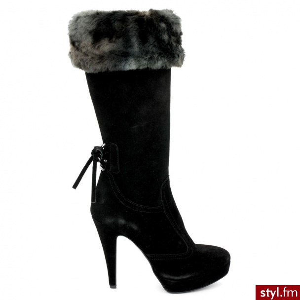 Venezia KOZAKI NA PLATFORMIE 4852 CAM NERO - Kozaki Buty Moda