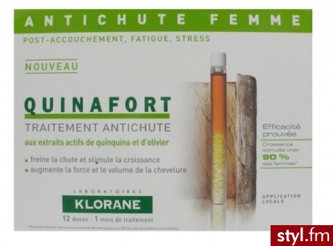 KLORANE QUINAFORT KURACJA PRzECIW WYPADANIU WŁOSÓW DLA KOBIET 12 AMP x 5 ml - Bransoletki Biżuteria Moda
