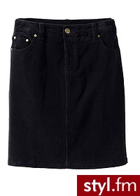 Bonprix Spódnica sztruksowa czarny 922138_1985 - Pozostałe Spódnice Moda