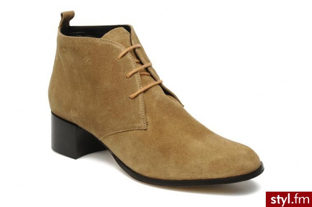 Elizabeth Stuart PÓŁBUTY I BOTKI IBIS BY ELIZABETH STUART (Beżowy) - Botki Buty Moda