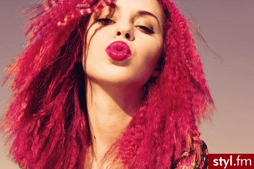 Kolorowe Rozpuszczone Proste Na co dzień Średnie Fryzury