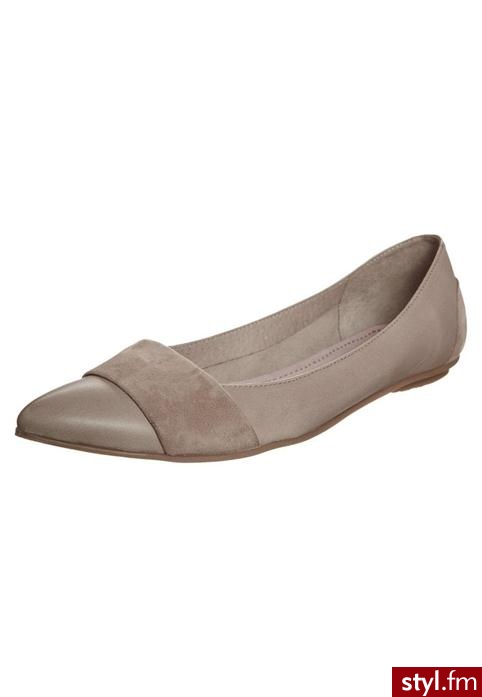 Taupage Baleriny beżowy - Balerinki Buty Moda
