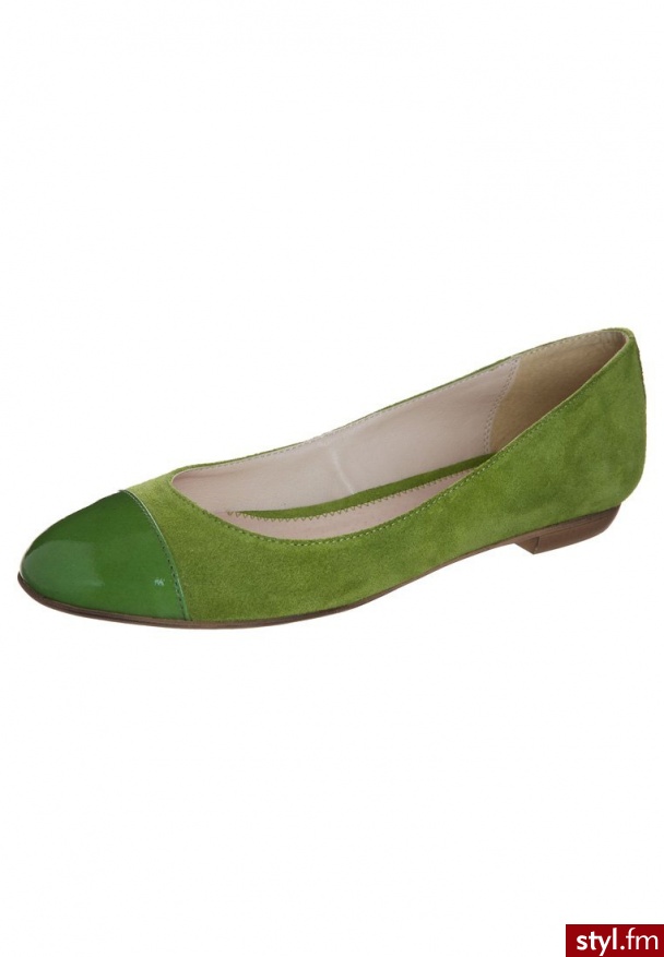 Pier One Baleriny zielony - Balerinki Buty Moda