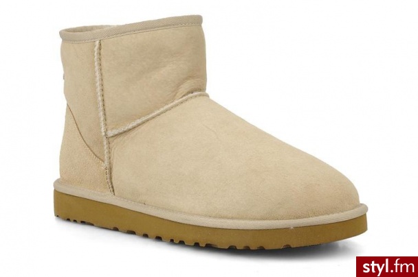 Ugg Australia PÓŁBUTY I BOTKI CLASSIC MINI BY UGG AUSTRALIA (Beżowy) - Botki Buty Moda