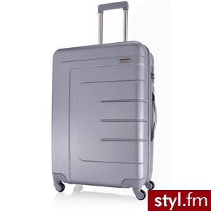TRAVELITE WALIZKA DUŻA NA KÓŁKACH VECTOR SREBRNA (70449) - Torby podróżne Torebki Moda