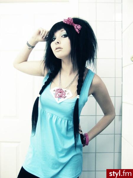 EMO Alternatywne Średnie Fryzury