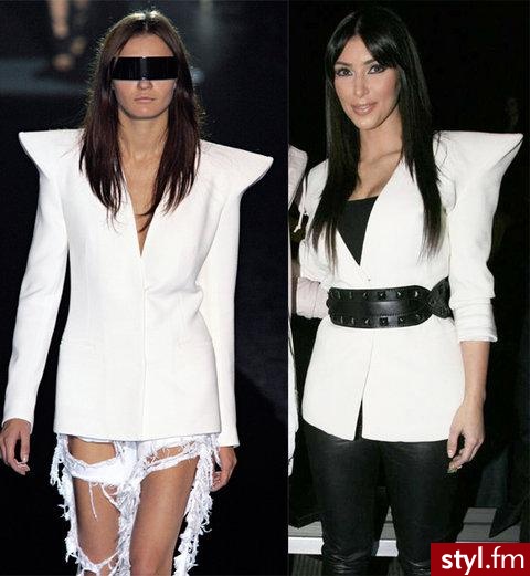 Szerokie ramiona według Kim Kardashian - Pozostałe Ciuchy Moda