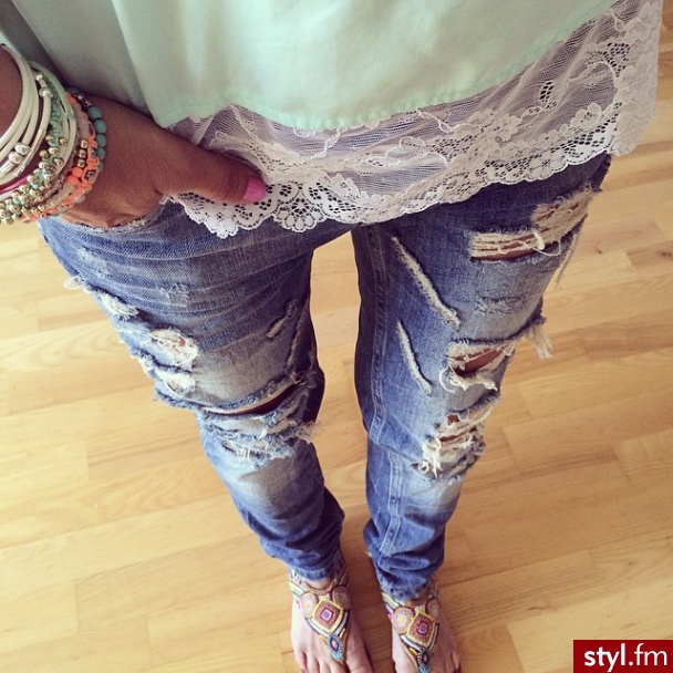 Jeansy Spodnie Moda