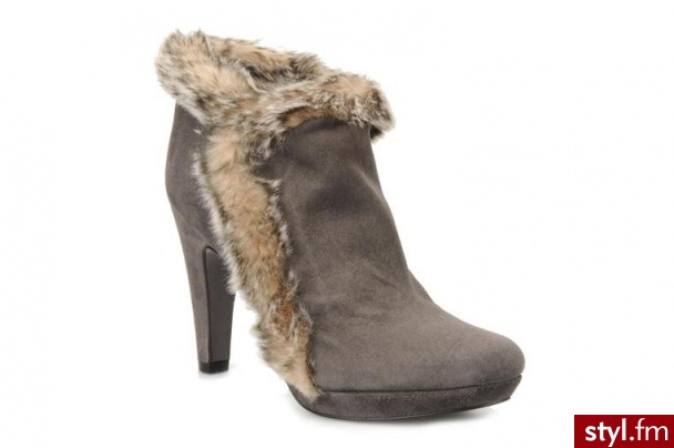 Mine de rien PÓŁBUTY I BOTKI THOR BY MINE DE RIEN (Szary) - Botki Buty Moda