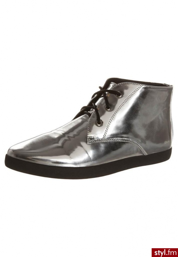 Even&Odd Botki sznurowane srebrny (84W1304A) - Botki Buty Moda