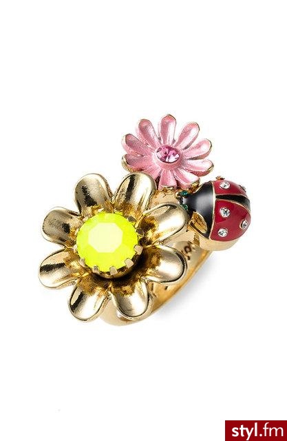 Betsey Johnson - kwiaty i biedronka - 42$ - Pozostałe Dodatki Moda
