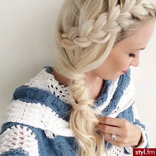 Blond Warkocze Kręcone Na co dzień Długie Fryzury