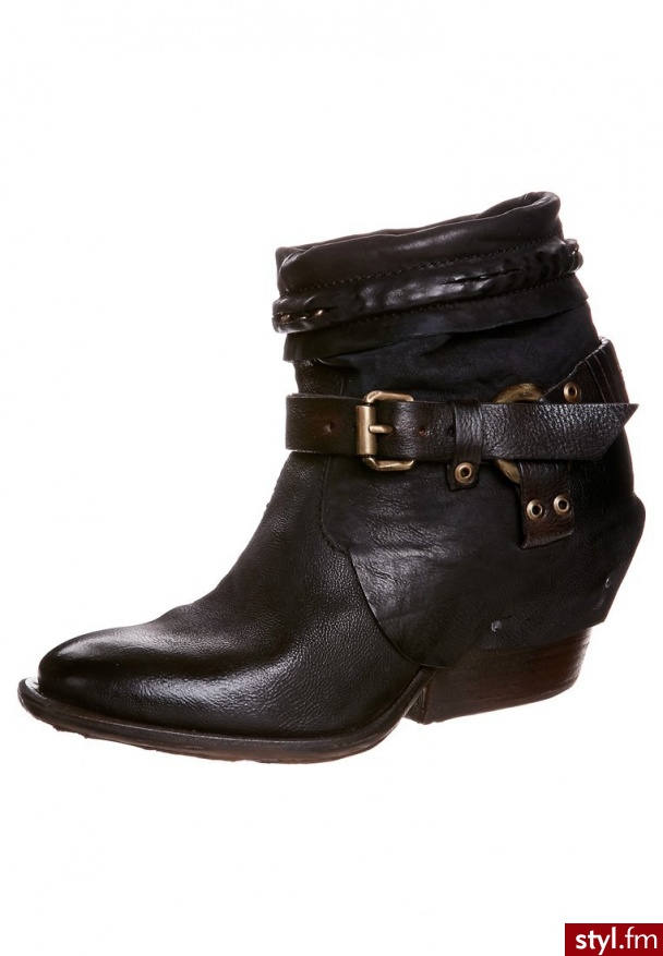 AirStep Botki kowbojki i motocyklowe czarny (737208-8510) - Botki Buty Moda