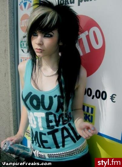 EMO Alternatywne Średnie Fryzury
