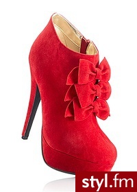 Bonprix Botki truskawkowy 977736_24604 - Botki Buty Moda