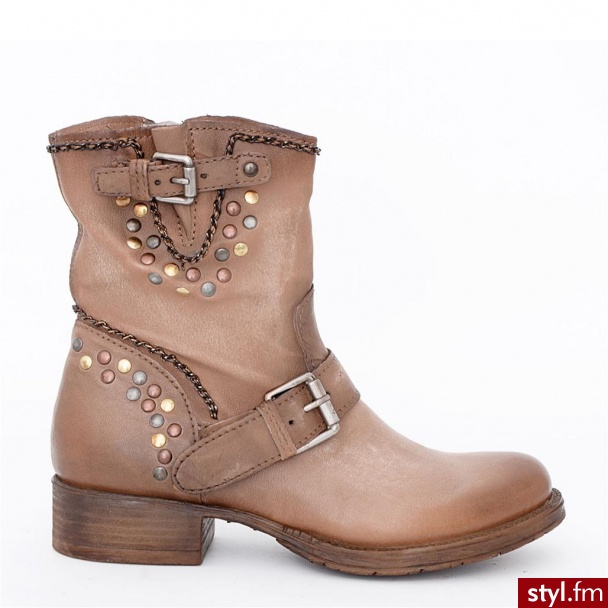 Venezia BOTKI 185225 BEIGE - Botki Buty Moda