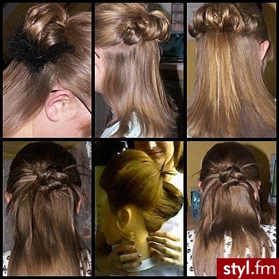 proste spięcia - Średnie Fryzury