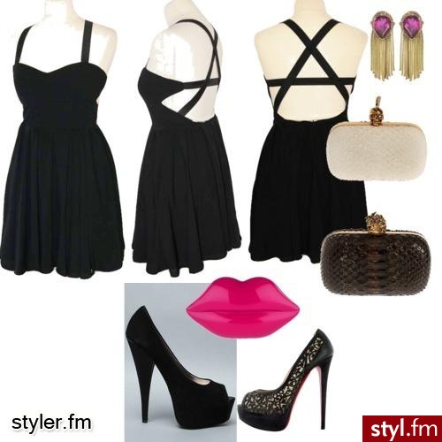 czarna. gołe plecy - Styler