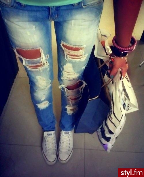 Jeansy Spodnie Moda