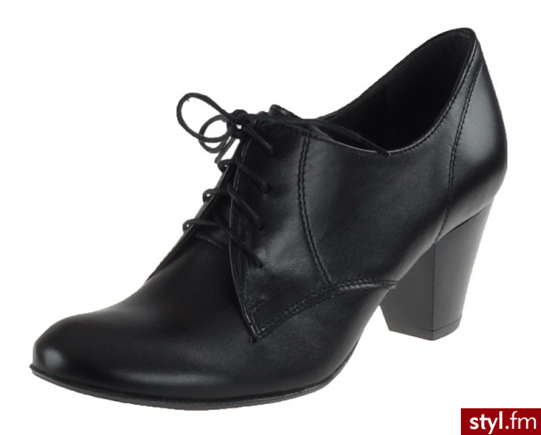 Nessi Półbuty 15409 Czarne 3 ( obcas tworzywo) - Półbuty Buty Moda