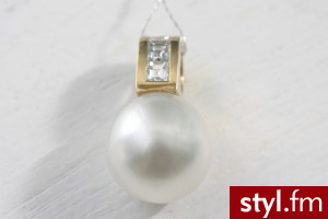 Zawieszka złota z perłą 3/2N - Wisiorki Biżuteria Moda
