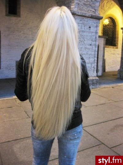 Blond Rozpuszczone Proste Na co dzień Długie Fryzury