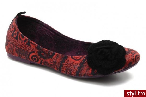 Desigual BALERINKI PRAT BY DESIGUAL (Czerwony) - Balerinki Buty Moda