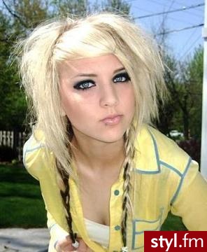 EMO Alternatywne Średnie Fryzury