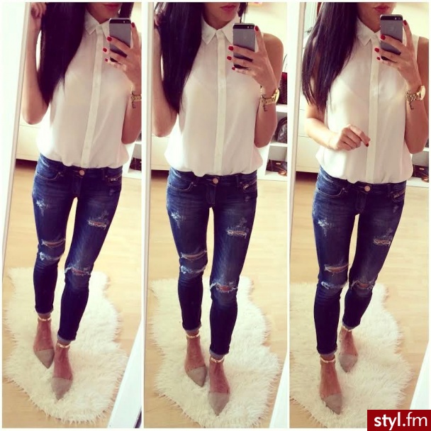 Jeansy Spodnie Moda
