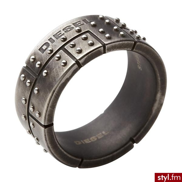 BIŻUTERIA MĘSKA DIESEL - SYGNET  DX0533040 Rozmiar 21 - Pierścionki Biżuteria Moda
