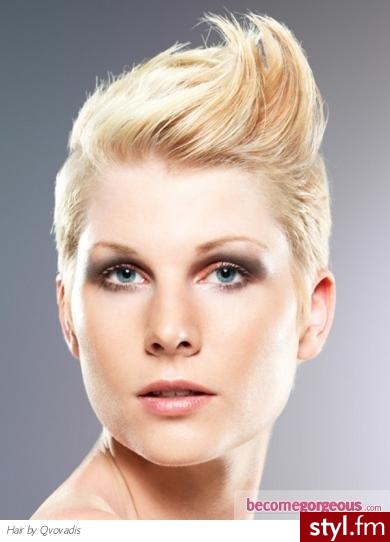Blond Irokez damski Proste Na co dzień Krótkie Fryzury