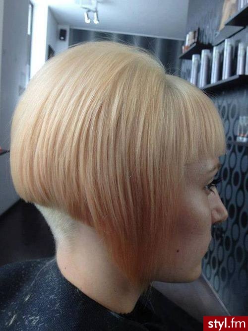 Blond Rozpuszczone Proste z grzywką Na co dzień Krótkie Fryzury