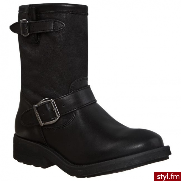 Guess Botki FL4LLALEA09 Black - Botki Buty Moda