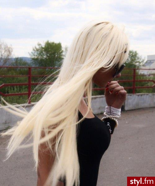 blond - Blond Rozpuszczone Proste Na co dzień Długie Fryzury